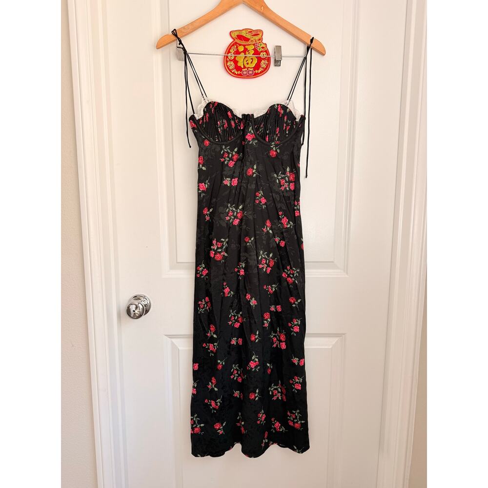 Forâ Love & Lemons Maggie Floral Romantic Lace Midi Dressn Date Night Lingerie